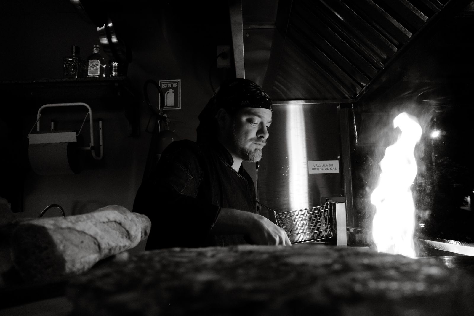 Wood fire burning in the hearth